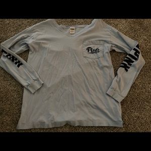 Pink Victoria’s Secret long sleeve T-shirt